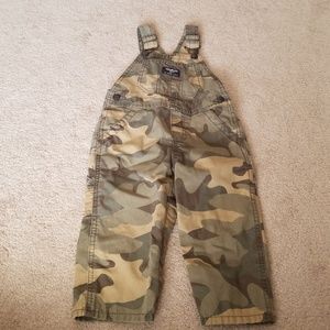 OshKosh camo print overalls.  18months